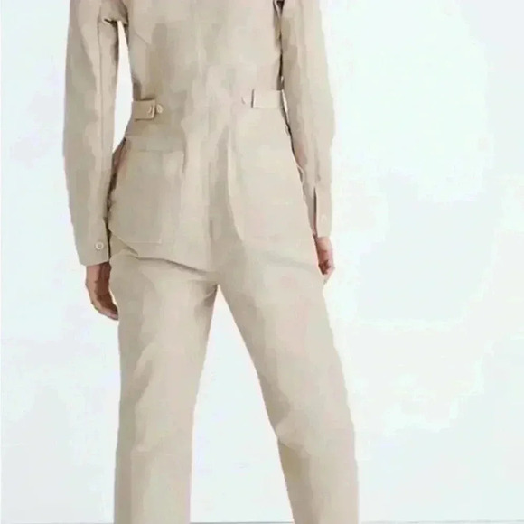 Madewell Garment-Dyed Zip-Front Coverall Jumpsuit Pink Size S NWOT - Picture 5 of 15